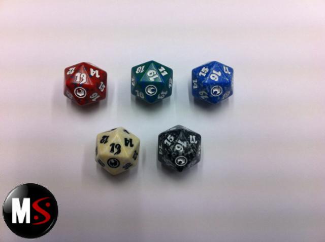 DADO D20 SEQUENZIALE - OMBRE SU INNISTRAD (BLU/NUMERI IN BIANCO)