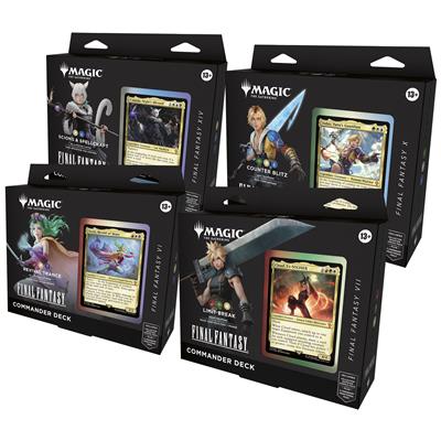 MTG - FINAL FANTASY COMMANDER DECK DISPLAY (4 DECKS) - INGLESE