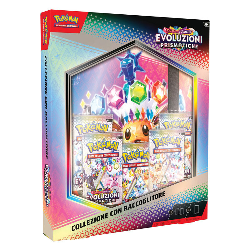 POKEMON - SCARLATTO E VIOLETTO - EVOLUZIONI PRISMATICHE - COLLEZIONE CON RACCOGLITORE COD: 10010