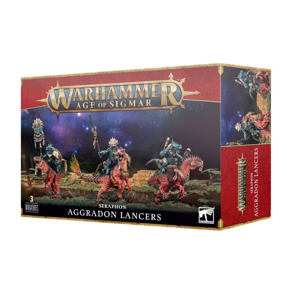 WARHAMMER AGE OF SIGMAR - SERAPHON - LANCIERI SU AGGRODONTE